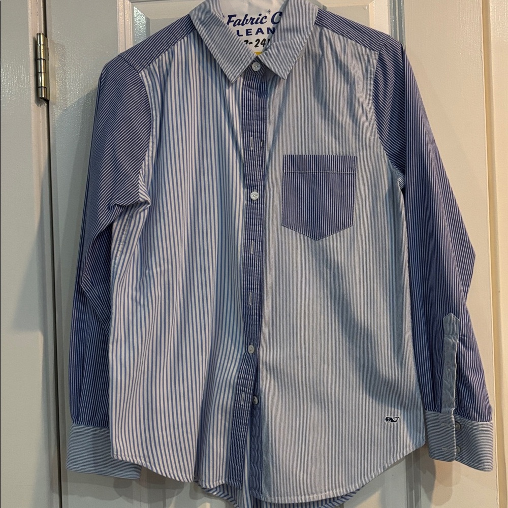 Vineyard Vines Blue and White Striped Shirt